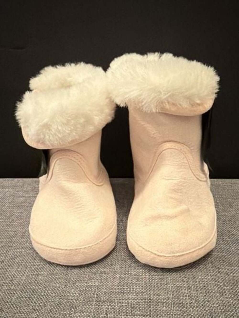 Kate Spade New York Baby Girl Fur-Lined Suede Booties with Bow